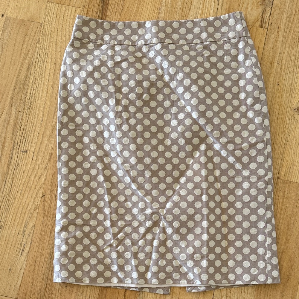 Jcrew Polka Dot Pencil Skirt